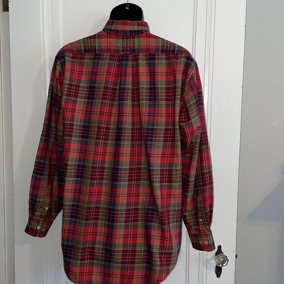 Consensus Sportswear red & green plaid shirt - Picture 6 of 9